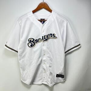 Vintage Milwaukee Brewers Baseball Jersey Medium Ryan Braun